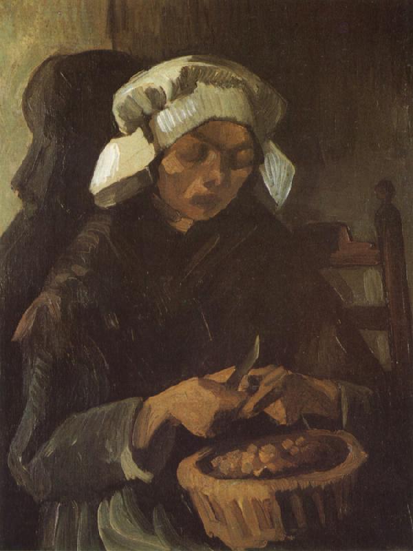 Vincent Van Gogh Peasant Woman Peeling Potatos (nn04) Sweden oil painting art